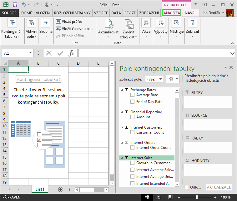 Excel-Connection-To-SSAS-Cube-Pivot-Table